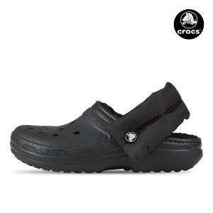 크록스 퍼프 스트랩 라인드 클로그 겨울 방한 패딩 털슬리퍼 211979-001