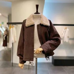 [대구백화점] [러브앤쇼]퍼 카라 스웨이드 점퍼(GCFKGJP05)