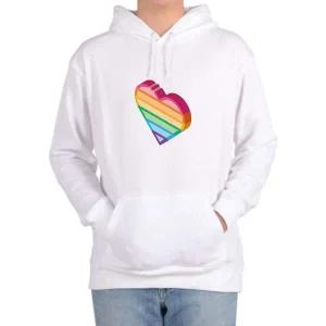 후드티 전사이즈 하트 무지개 레인보우 디자인