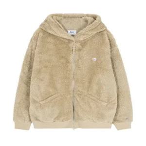 [매장정품]  lee 소프트 플리스 후드 집업 자켓 베이지
