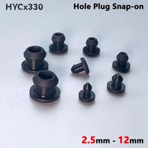 실리콘 고무 구멍 플러그 스냅온 도장 T자형 개스킷 인서트, 빈그 블랭킹 엔드 캡 스토퍼, 블랙 2.5 3 3.5