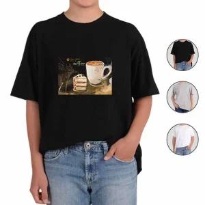 반팔면티 반팔티 단체복 노천카페 디자인 커플티