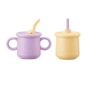 락앤락 리틀럽 빨대컵 실리콘 양손 일자 바이올렛 SET