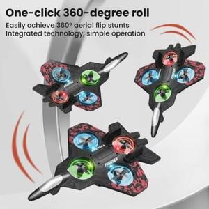 EPP 폼 원격 조종 전투기 RC 드론 중력 감지 4 모터 헬리콥터 장난감 2.4G 스턴트 내구성 취미 제트기