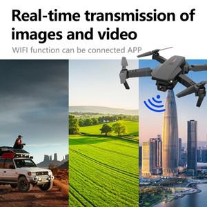 원클릭 신형 드론 E88 UAV 360 도 회전 접이식 미니 리모컨, WIFI 항공 사진 쿼드콥터 장난감 헬리콥터