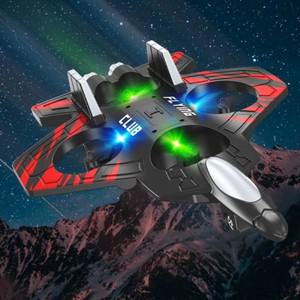 EPP 폼 원격 조종 전투기 RC 드론 충전식 4모터 헬리콥터 장난감 2.4G 스턴트 조명 취미 제트기