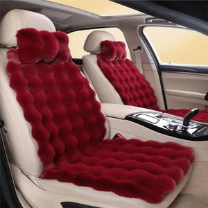 인조 모피 카시트 커버, 범용 토끼 쿠션, 플러시 자동차 보온 망토, 따뜻한 액세서리, 겨울