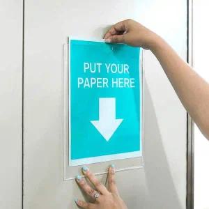 아크릴 알림판 투명 부착 게시판 세로형 안내판