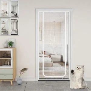 [콩심팥심]현관문 방묘문 지퍼방충문 안전문 칸막이 90x220cm 애견칸막이