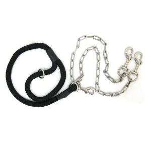 [콩심팥심]CW 스텐 반줄 쌍고리 강아지외출 리드줄 산책 트윈줄 개목줄 개줄