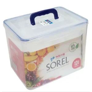 밀폐 용기 반찬통 냉장고 정리 보관통 직사각 12L