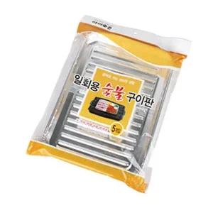 [콩심팥심]아이존 숯불 은박불판 5매 34X24cm 직화냄비 캠핑용