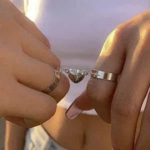 [골드스마일]자석 하트 데일리 패션 커플링 클래식 반지 대학생 우