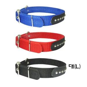 [콩심팥심]강아지 산책줄 벨트식 목줄 나일론 목테 (대) 랜덤 강아지목테