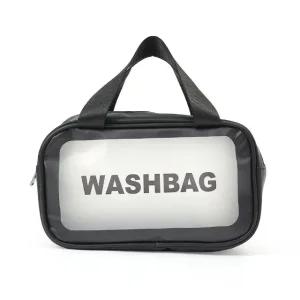 드라이 방수 검정 파우치 25x15cm 메쉬 수영장가방 (WE5C98D)