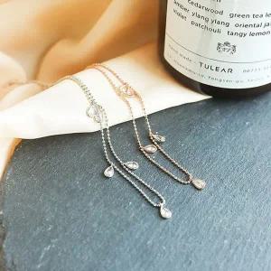 [콩심팥심](실버) 은가비 물방울 발찌