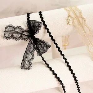 푸키 리본 초커 목걸이 (W2476A3)