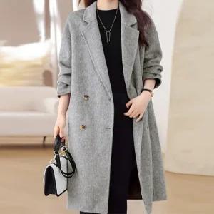더블버튼 립포켓 모직롱코트 C9E74F