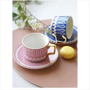 [골드스마일]D14 요안나 골드 커피잔 찻잔선물 빈티지찻잔 커피잔선물 카페컵