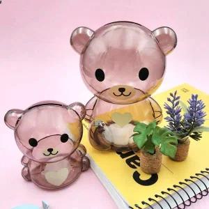 작은곰 큰곰 투명 저금통 어린이집 동전 뱅크