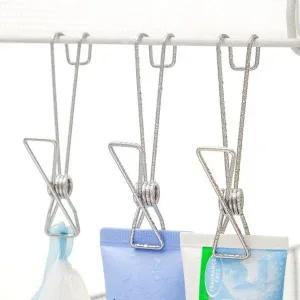 다용도 스텐 고리집게 욕실 주방 거실 후크 5P