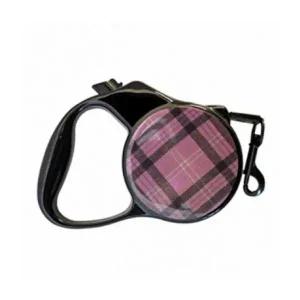 [콩심팥심]강아지 자동줄 체크 3M 반려견 산책 길이조절 리드줄 반려견산책줄