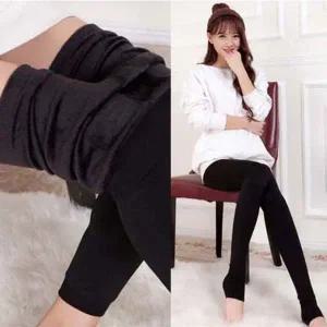 [콩심팥심]여자 무지 스타일 겨울철 따스한 밍크 레깅스 면바지 바지 청바지