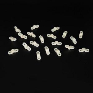 URIMPAVIDO 20PCS RC 비행기 착륙 기어 플레이트 언더캐리지 플라스틱 아치 홈 헬리콥터 DIY 모델 고정 날개 강철 와이어 로드 액세서리(2mm 막대 장착)