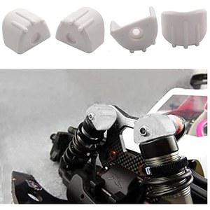 4팩 쉐어구 RC 충격 흡수 캡 프로텍터 가드 충돌 방지 1/8 카 HSPI 축 트랙사스 레드캣 레이싱 몬스터 트럭 버기(화이트)와 호환됩니다