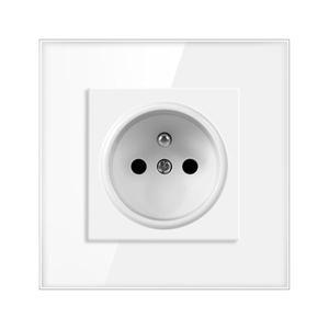 NYWP 1 갱 2 웨이 계단 스위치 크리스탈 강화 유리 패널 로커 라이트 ON/OFF 벽 전환