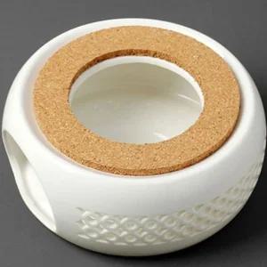 고품질 화이트 도자기 코르크 티 워머 S-2 티라이트 홀더 (WE6D0B0)