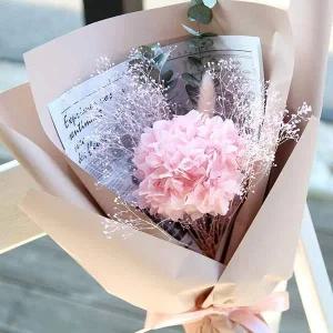 [콩심팥심]수국 꽃다발(프리저브드플라워) 졸업선물 승진축하꽃다발