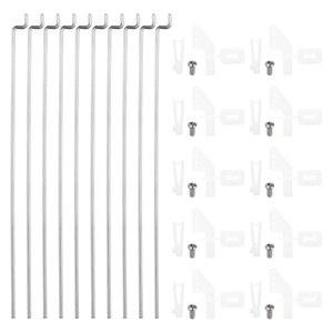 메카닉시티 10개 304 스테인리스 스틸 1x80mm Z 푸시로드 부품, DIY RC 자동차 보트 비행기 헬리콥터 모델 교체용 나일론 컨트롤 혼 10개, 실버