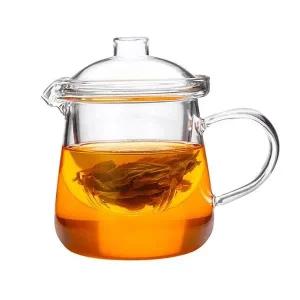 일체형 투명 유리 차포트 티포트 450ml 차주전자 (WE6D089)