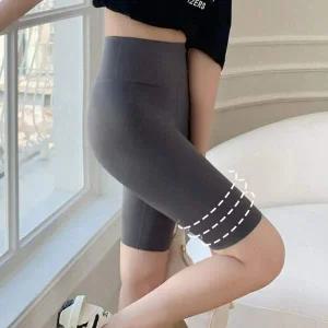 [콩심팥심]여성 하이웨스트 힙업 신축성 좋은 심리스 5부 레깅스