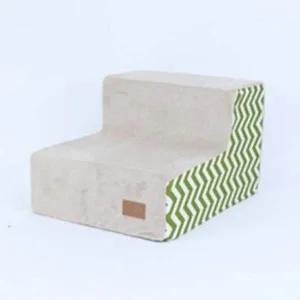 [콩심팥심]강아지 엔틱 2단 스텝 베이지 1P 반려견 논슬립 계단 강아지발판