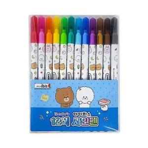 ibis 4500 12색ibis사인펜 블루 1세트 12개입 12344