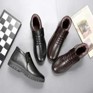 남성 겨울 방한구두 기모안감 신사화 남자구두 효도화 남자신발 방한화 방한부츠 털워커 겨울로퍼