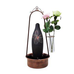 [이앤]실내분수대 가습분수 자연가습기 인테리어분수대 국산 황동 이앤 화병도자기