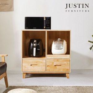 [NS홈쇼핑][저스틴퍼니처]니카 러버우드 원목 주방수납장(서랍형)[32622205]