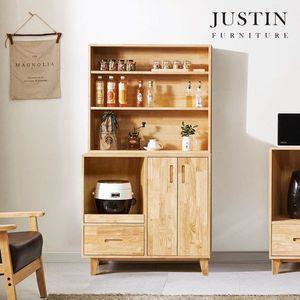 [NS홈쇼핑][저스틴퍼니처]니카 러버우드 원목 홈카페 주방수납장(수납형)..[32622208]