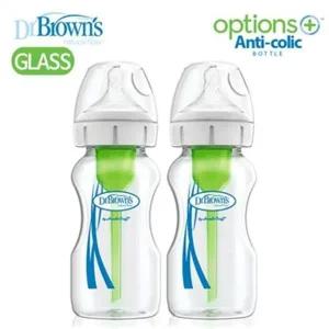 [보리보리/닥터브라운]닥터브라운 와이드넥 옵션스플러스 유리젖병 270ml(2P)