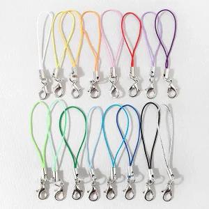 비즈아이 [9-844]핸드폰고리 부자재 핸드폰줄 키링만들기재료 16컬러 ,1개