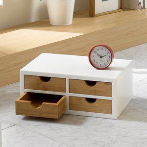 [프리메이드]원목 미니서랍함 4칸