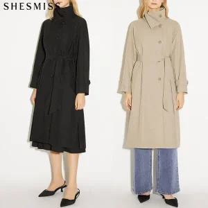 [쉬즈미스]SHESMISS)] 더블린 투웨이카라 벨티드 트렌치코트 (택가격: 428000원)