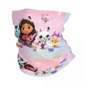 Gabbys Mercat 고양이 겨울 머리띠 목 따뜻한 남녀공용 스키 캠핑 튜브 스카프 만화 인형의 집 얼굴 반다나