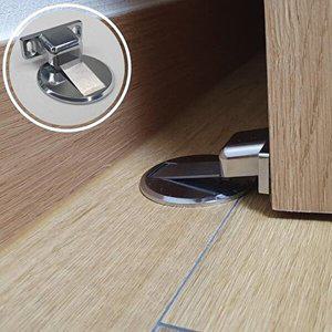 [셀러허브 1]무타공 방문 자석 도어스토퍼 실버