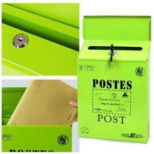 벽걸이 스틸트렌우편함 우체통 건의함 빈티지디자인 열쇠