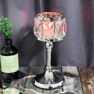 엔틱 캔들 유니크리스탈 빈티지 홀더 촛대 실버 S