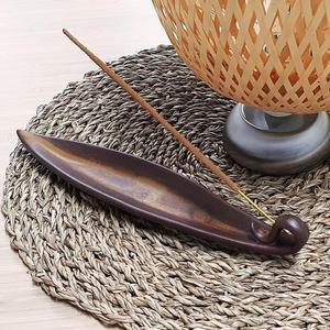 세라믹 인센고급스홀더 향피우기 향꽂이 트레이 잎사귀